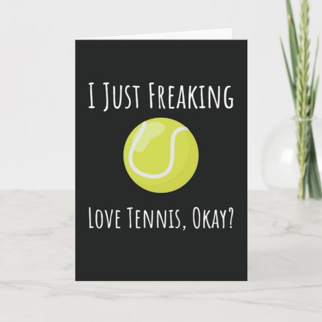 Cute Funny Tennis Cards For Player Sports Humour (Front)