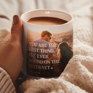 Cute Funny Tinder Couple 4 Photo Collage Mug