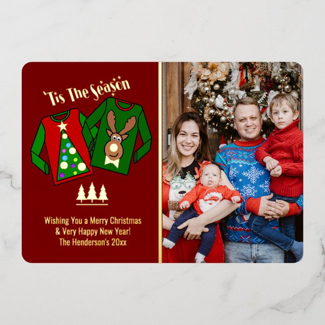 Cute Funny Ugly Sweater Themed Photo (Front)