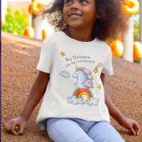 Cute Funny Unicorn Ate My Homework Illustration