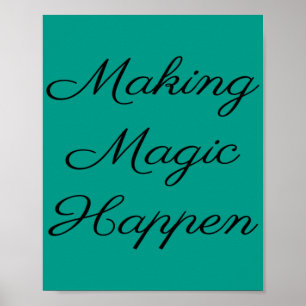 Cute Funny Vacation Magic Poster