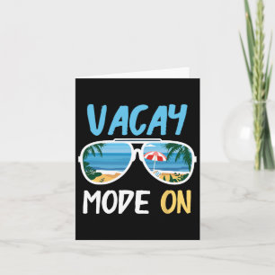 Cute Funny Vacay Mode On Summer Family Vacation  Card