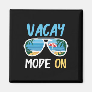 Cute Funny Vacay Mode On Summer Family Vacation Magnet