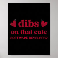 Cute Funny Valentine's Day Software Developer Wome