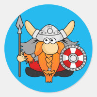Cute Funny Viking Character Cartoon Illustration