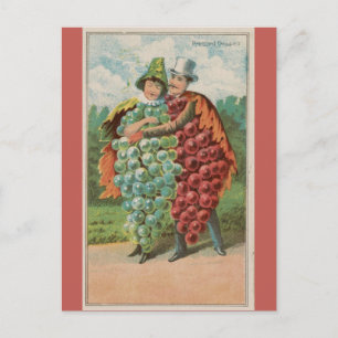 Cute Funny Vintage Couple Valentine's Day Postcard