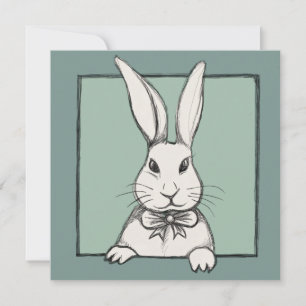 Cute Funny Vintage Happy Easter Bunny Personalised
