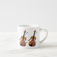 Cute funny violin musical cartoon character