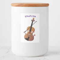 Cute funny violin musical cartoon character