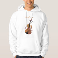 Cute funny violin musical cartoon character