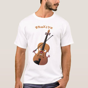 Cute funny violin musical cartoon character T-Shirt