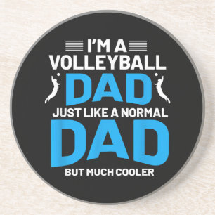 Cute Funny Volleyball Gift For Dads and Men Coaster