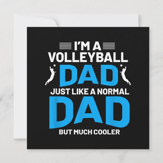 Cute Funny Volleyball Gift For Dads and Men Invitation (Front)