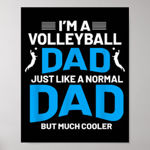 Cute Funny Volleyball Gift For Dads and Men Poster