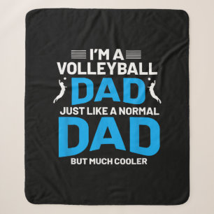 Cute Funny Volleyball Gift For Dads and Men Sherpa Blanket