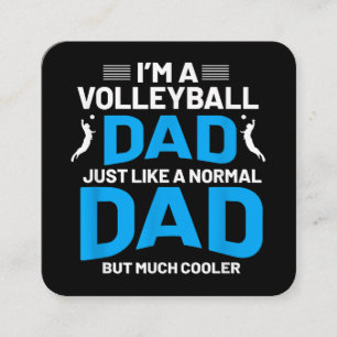 Cute Funny Volleyball Gift For Dads and Men Square Business Card