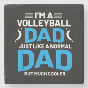 Cute Funny Volleyball Gift For Dads and Men Stone Coaster