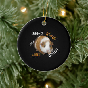 Cute & Funny Wheek - Guinea Pig Owner Cavy Lover Ceramic Tree Decoration