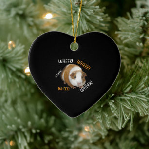 Cute & Funny Wheek - Guinea Pig Owner Cavy Lover Ceramic Tree Decoration