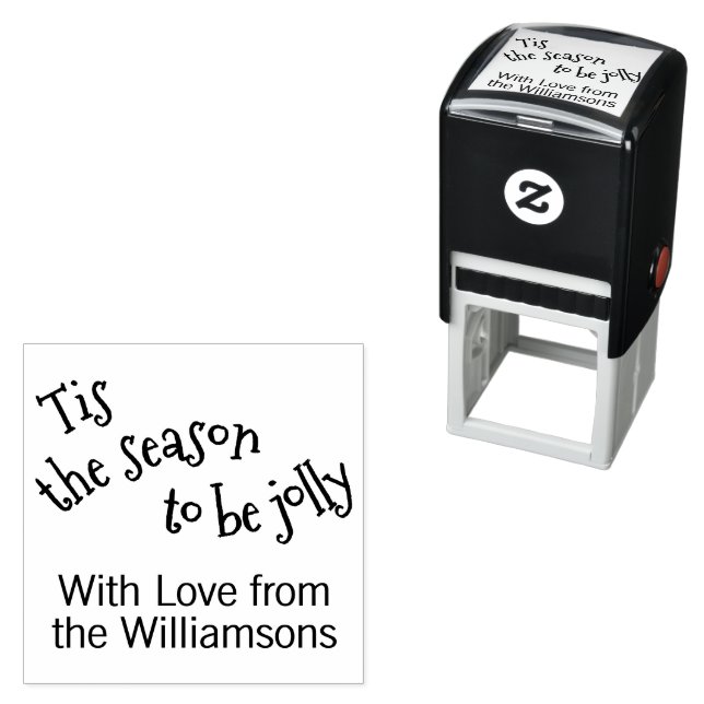 Cute Funny Winter Season Calligraphy Script Art Self-inking Stamp (In Situ)