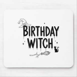 Cute Funny Witch Witchy Birthday Witches Happy Wom Mouse Pad