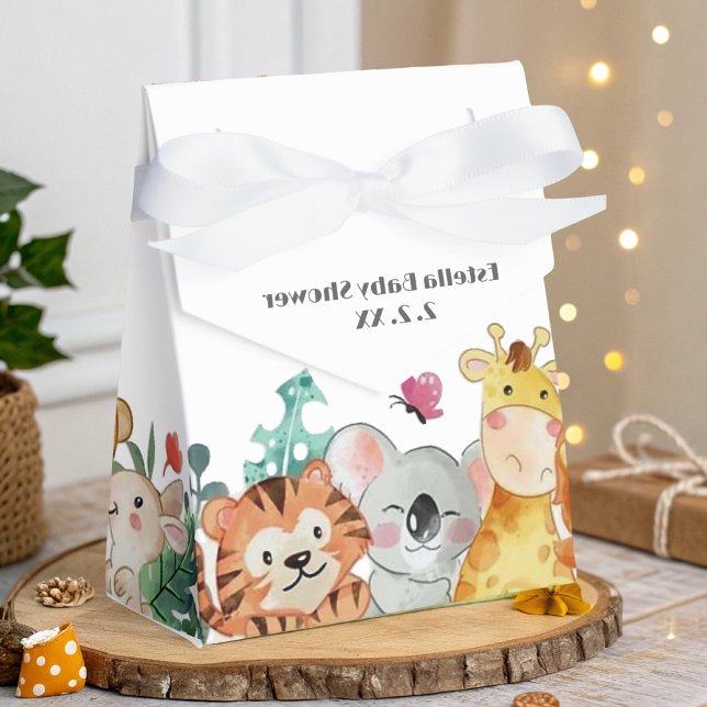Cute Funny woodland animals Baby Shower  Favour Box (Creator Uploaded)