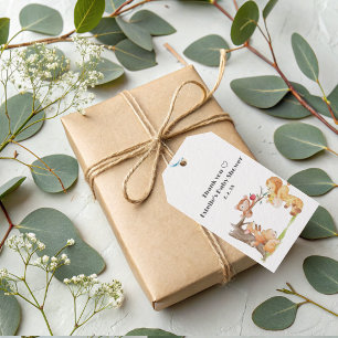 Cute Funny woodland Animals Baby Shower  Gift Tags