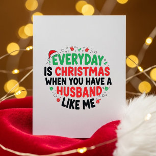 Cute Funny Xmas Card Wife Gift From Husband
