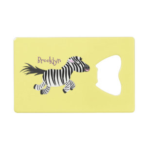 Cute funny zebra running cartoon illustration