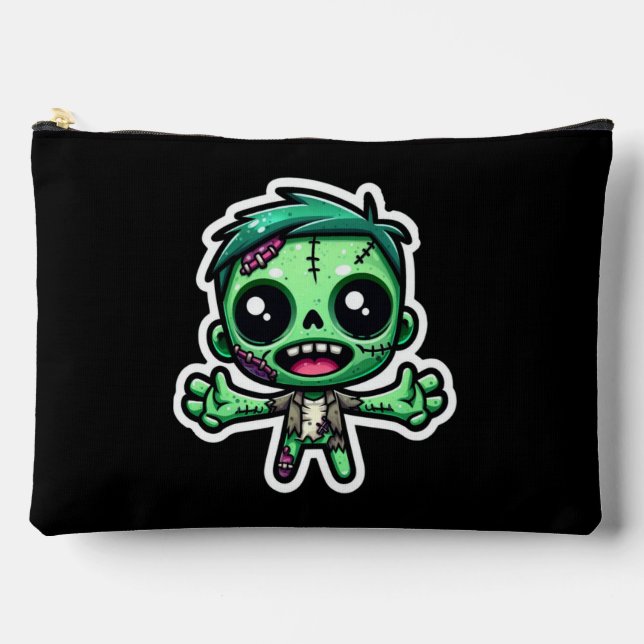 Cute, funny zombie accessory pouch (Front)