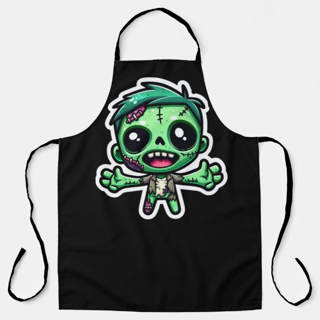 Cute, funny zombie apron (Front)