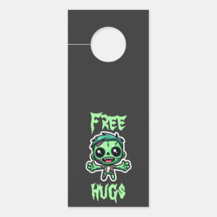 Cute, funny zombie door hanger
