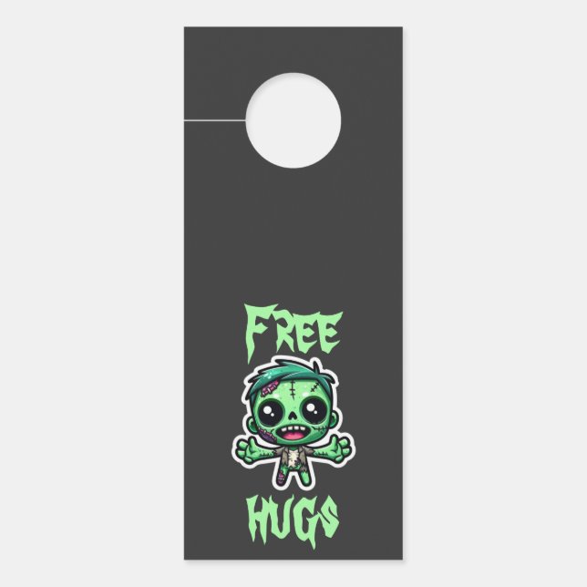 Cute, funny zombie door hanger (Front)