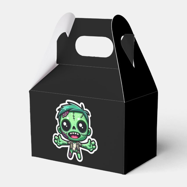 Cute, funny zombie favour box (Front Side)