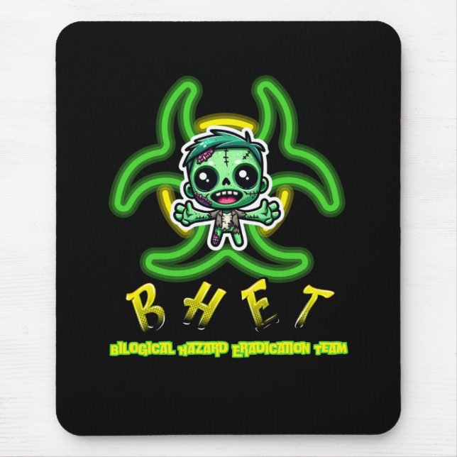 Cute, funny zombie mouse pad (Front)