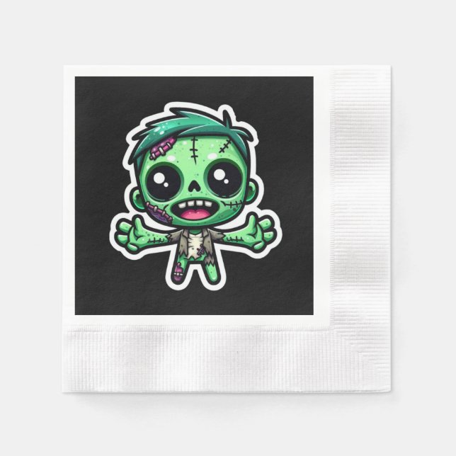 Cute, funny zombie napkin (Front)