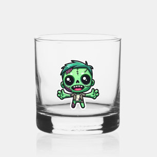 Cute, funny zombie whiskey glass