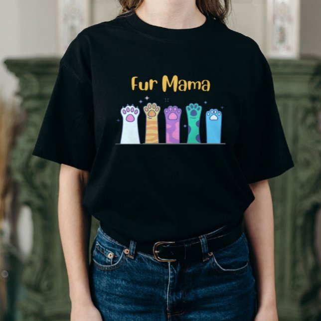 Cute Fur Mama Paw Design T-Shirt (Creator Uploaded)
