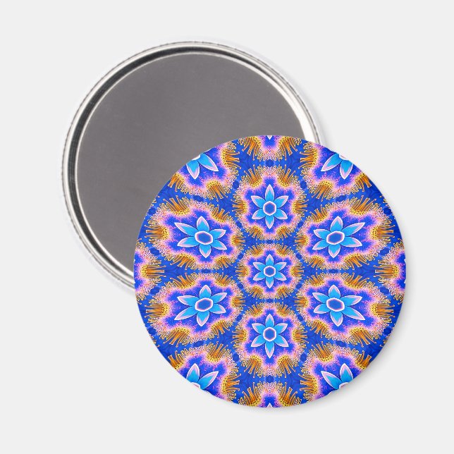 Cute Furry Flowers Pattern Magnet (Front/Back)