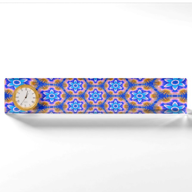 Cute Furry Flowers Pattern Nameplate (Front)