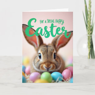 Cute Furry Friend Easter Card