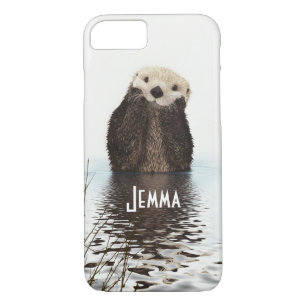 Cute Furry Otter In Water Case-Mate iPhone Case