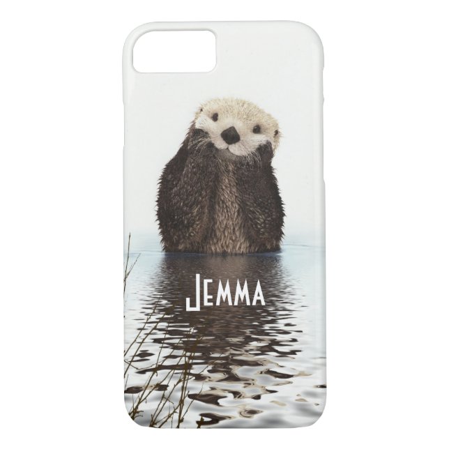 Cute Furry Otter In Water Case-Mate iPhone Case (Back)