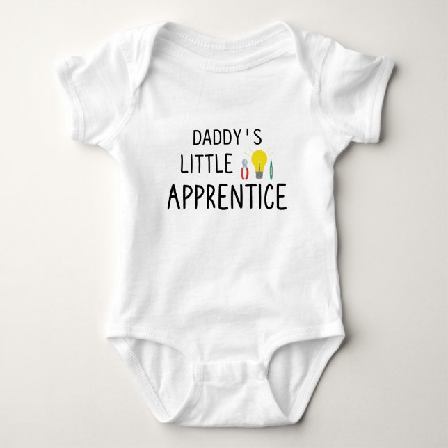 Cute Future Electrician - Daddy's Apprentice Baby Bodysuit (Front)