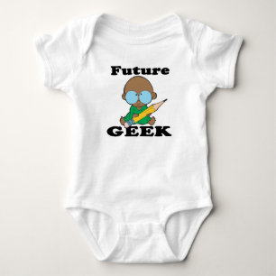 cute future geek black baby bodysuit