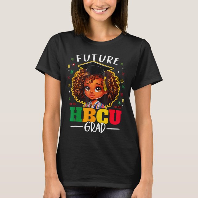 Cute Future Hbcu Grad Black Afro T-Shirt (Front)