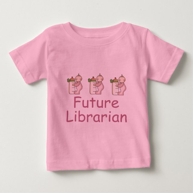 Cute Future Librarian Baby T-shirt (Front)