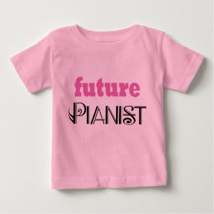 Cute Future Pianist Baby Tee shirt