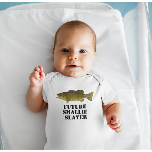 Cute Future Smallmouth Bass Slayer Fishing Baby Bodysuit