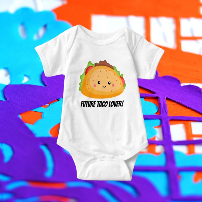 Cute future taco lover baby unisex bodysuit (Creator Uploaded)
